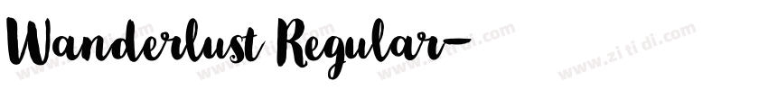Wanderlust Regular字体转换 Wanderlust Regular字体转换